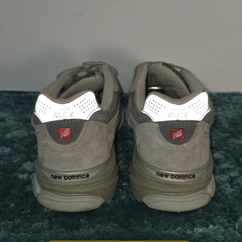 New Balance 990 Womens Gray and White Athletic Shoes Size 9.5 - Picture 7 of 11